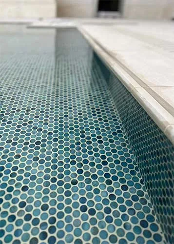 Ronde keramische glasmozaiek voor aan de vloer, wand of in het zwembad van onix ceramico