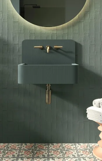 Combineer de vloer en wandtegels van Revoir Paris voor een harmonieus en stijlvol geheel. De kleuren en structuren zijn perfect op elkaar afgestemd voor een tijdloze afwerking in keuken, badkamer of inkomhal.