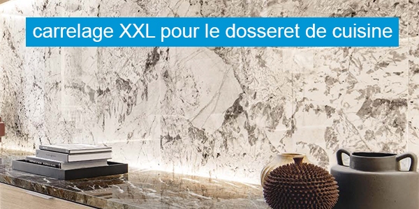 Carrelages XXL, grand formats 6mm en imitation marble pour le doserets de la cuisine ou salle de bains chez Top Tegel 04 en Flandre occidentale