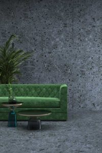 Moderne woonkamer met donker grijze ceppo