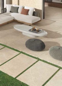 Outlet in beige terrastegels rechthoekig 60x90cm