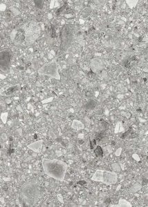 Grijze keramische terrastegels 80x80cm in ceppo look.