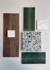 Outlet en stockverkoop in rechthoekige keramische zelliges marazzi lume groen en forest