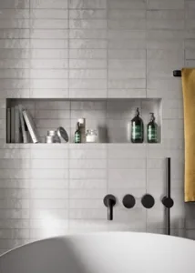 Outlet en stockverkoop in rechthoekige keramische zelliges marazzi lume white en off white