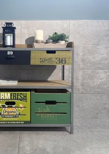 Stockverkoop greige natuursteen look tegels met verouderde kanten 30x60