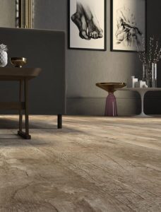 Keramisch parket in beige vintage look.