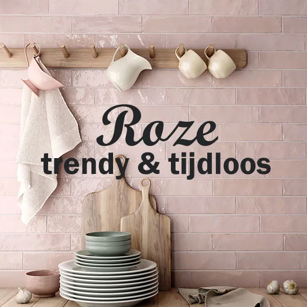 Roze wandtegels voor jouw keuken en badkamer te koop bij Top Tegel 04 in West Vlaanderen. 